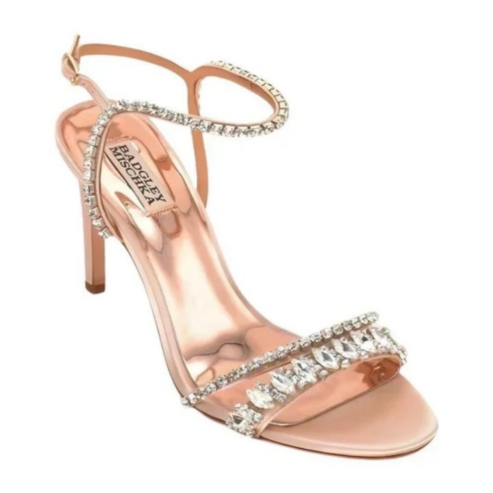 Badgley Mischka Rose Gold Marina Heeled Sandal US Size 9